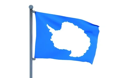 Antarctica Flag Stock Footage 150195127