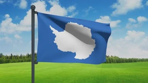 Antarctica Flag Stock Footage 151861385