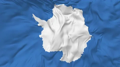 Antarctica Flag Seamless Looping Background Waving Slow Motion Stock Footage 233809689