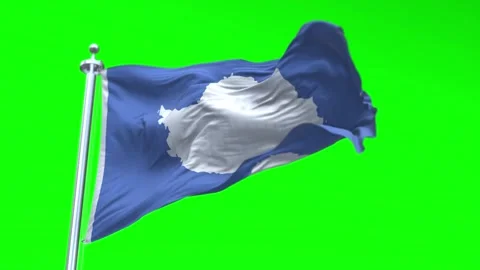 Antarctica Flag Waving in Loopable and Textured green screen background Stock Footage 296876413