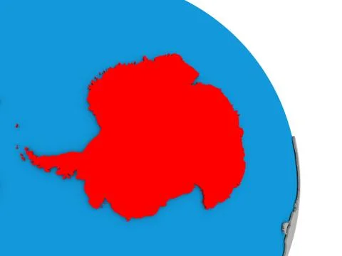 Antarctica on globe Stock Illustration