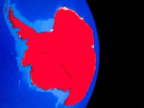 Antarctica on globe from space Stock-Illustration