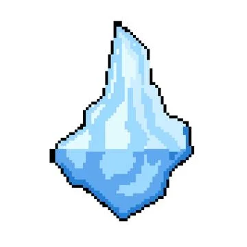 Antarctica iceberg pixel art vector illustration Stock Illustration