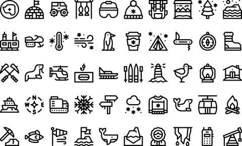 Antarctica icons High-Quality Vector Icons Collection with Editable Stroke... Stock Illustration