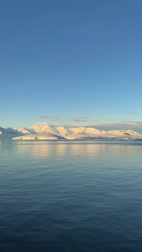 Antarctica Point of View From Cruise Ship Pan Across Boat to Epic Sunset, C.. Stock Footage 339283376