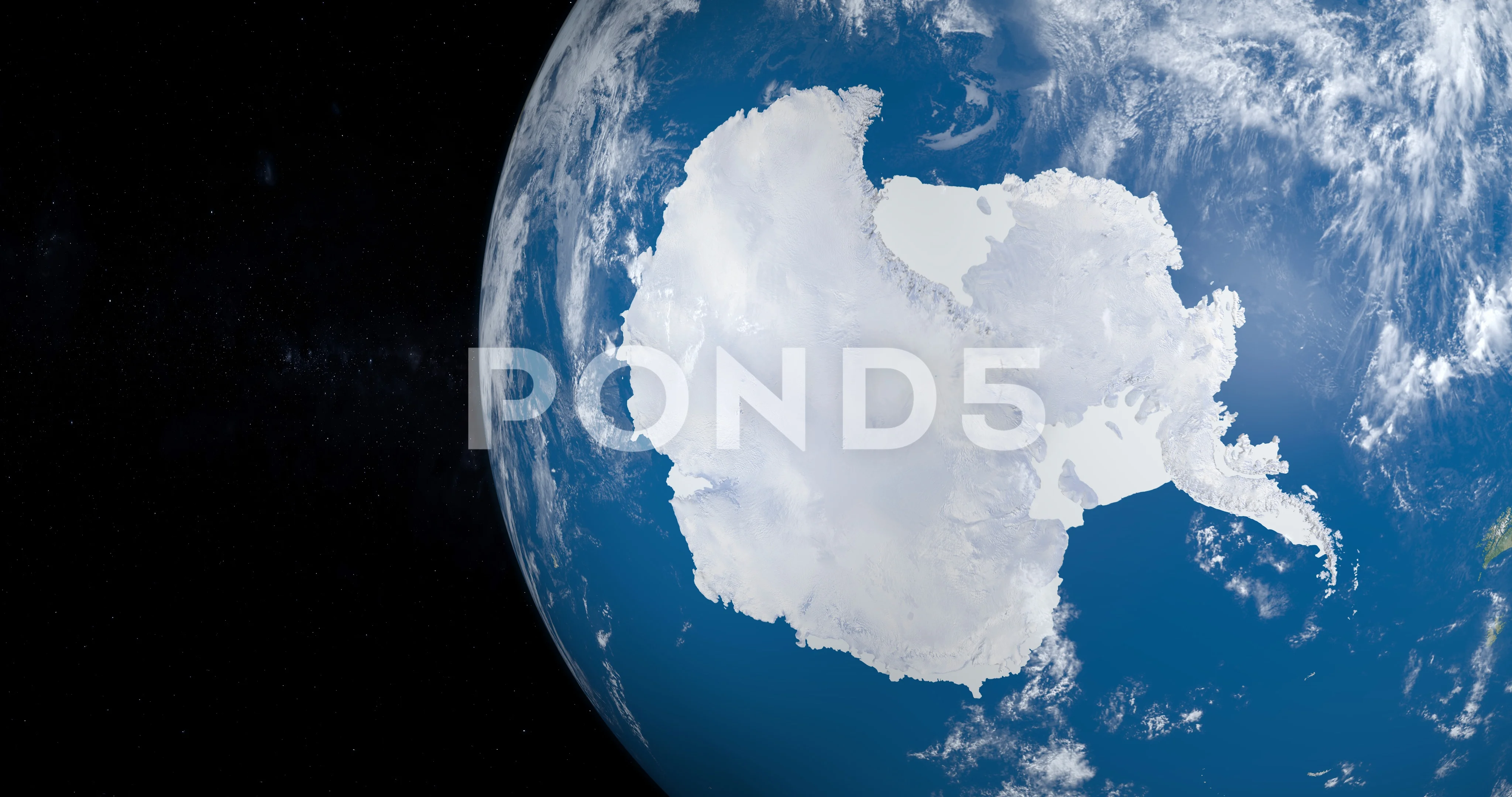 south pole globe
