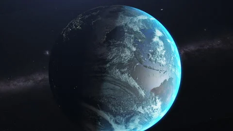 Antarctica, South Pole, Planet Earth zoom to South pole Stock Footage