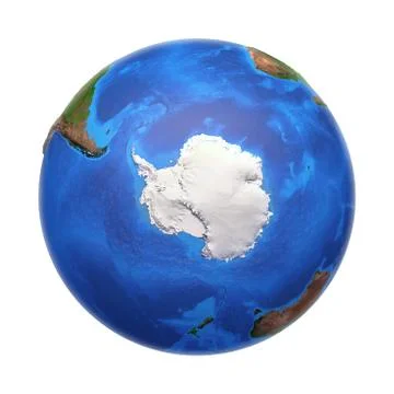 Antarctica from space, with high bump effect Stock Illustration