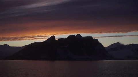 Antarctica Sunrise Stockbeeldmateriaal 144320222
