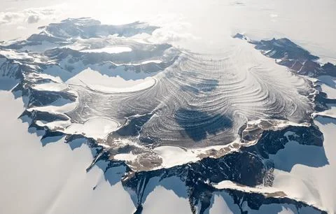 Antarctica top view. Stock Photos