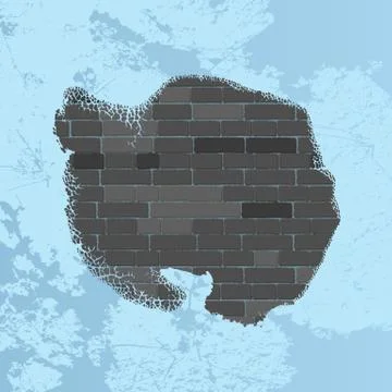 Antarctica wall map Stock-Illustration