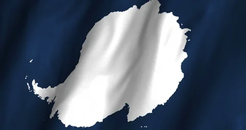 Antarctica Waving Flag 4K Stock Footage 127854034