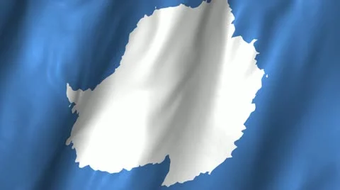 Antarctica Waving Flag Stock Footage 12236573