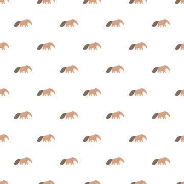 Anteater animal seamless pattern background illustration Illustrazione stock