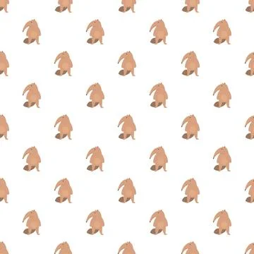 Anteater cartoon pattern repeating background graphic design イラスト素材