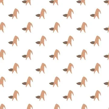 Anteater seamless pattern repeating cartoon wildlife background Stock Illustration