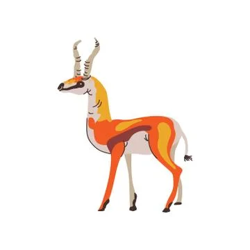 Antelope Gnu Wild Exotic African Animal Vector Illustration Stock Illustration