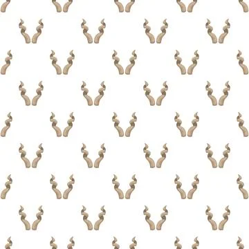 Antelope horns pattern for wildlife and nature themes Stock Illustration