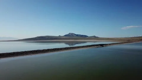 Antelope Island Great Salt Lake Utah USA Stock Footage