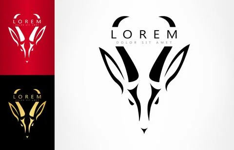 Antelope logo vector. animal design. Stock Illustration