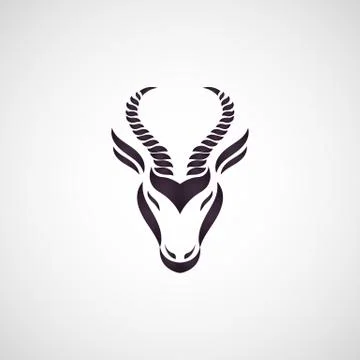 Antelope logo vector Stock Illustration