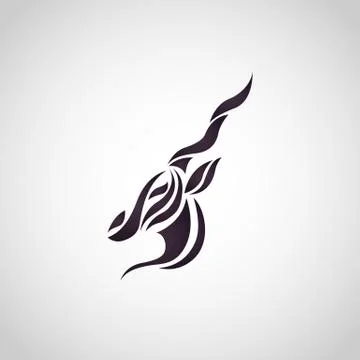 Antelope logo vector Stock Illustration
