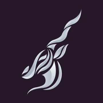 Antelope logo vector Stock Illustration