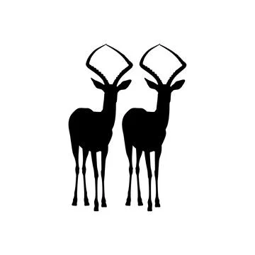 Antelope Vector Pair-2 Stock Illustration