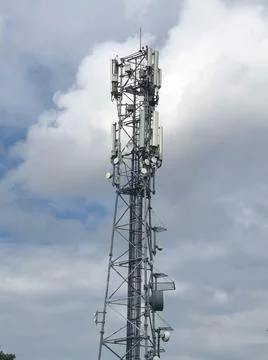A antenna of 5G cellular. Stock Photos