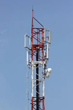 Antenna array phone signal serving. Stock-Fotos