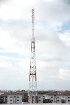 Antenna array telephone. Foto stock