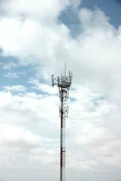 Antenna array telephone. Foto stock