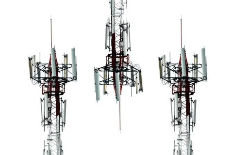 Antenna array telephone on white background. Stock Photos