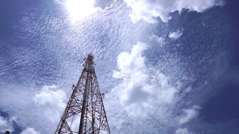 Antenna cellular tower Stock Footage 108836428