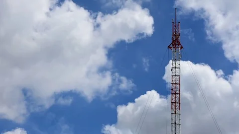 Antenna cellular tower, Timelapse Stock Footage 71207714