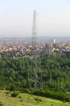 Antenna of city Stock Photos