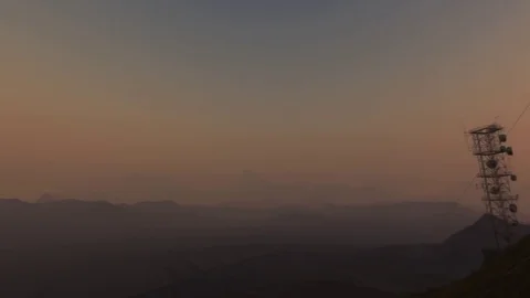 Antenna complex on a hill Stock Footage 74465874