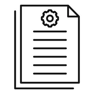 Antenna document icon, outline style イラスト素材