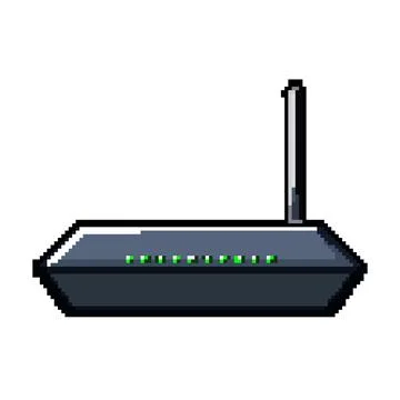 Antenna dsl modem pixel art vector illustration Stock-Illustration