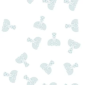 Antenna electromagnetic glyph vector seamless pattern Stockillustratie