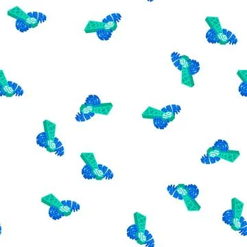 Antenna electromagnetic isometric icon seamless pattern Stock Illustration