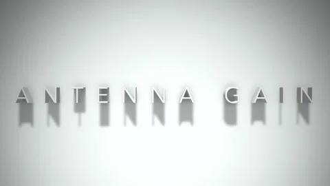 Antenna gain 3D title animation with shadows on a white background Stock Footage 297906812