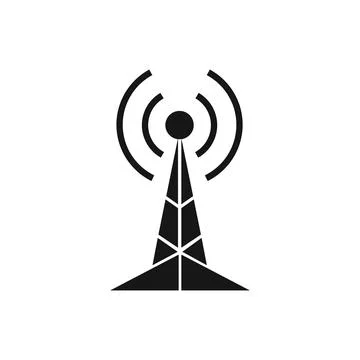 Antenna icon. Broadcast, transmitter. Vector illustration Stock-Illustration