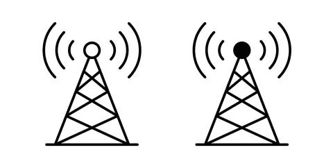Antenna icon symbol. Flat Vector illustration Stock Illustration