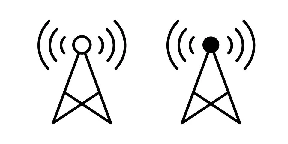 Antenna icon vector design illustrations Stock-Illustration
