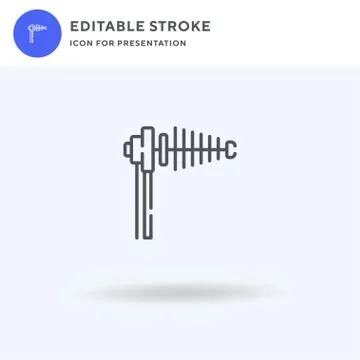 Antenna icon vector, filled flat sign, solid pictogram isolated on white, logo 스톡 일러스트