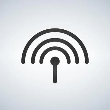 Antenna icon, vector illustration isolated on White background. Stock Illustration