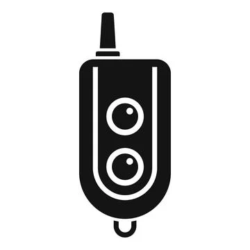 Antenna key control icon simple vector. Vehicle security Stock Illustration