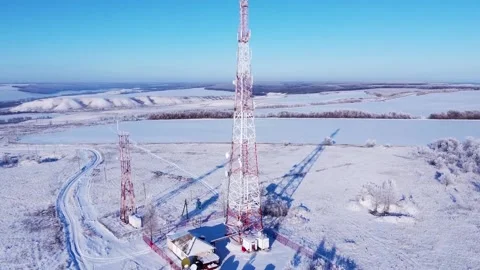 Antenna mast in the north 301 Stock Footage 155236002