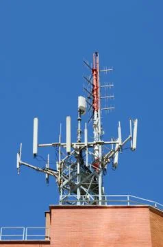 Antenna for mobile network Stock Photos